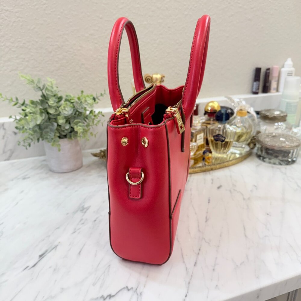 Love Moschino Red Vegan Leather Bag with Gold Hardware Worn Once - Picture 12 of 17